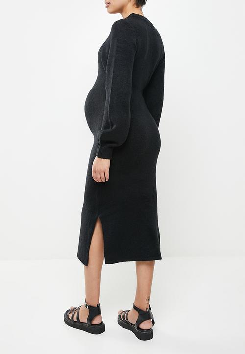 Cotton On - Maternity friendly blondie midi dress - black
