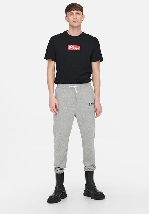 Only & Sons - Onskelloggs reg ss logo tee - black