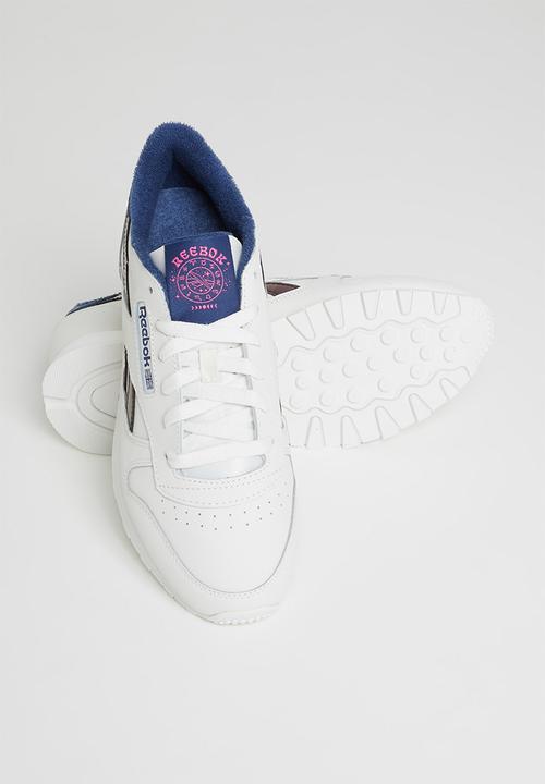 Reebok - Classic leather - chalk/batik blue/atomic pink