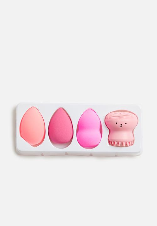 Glam Beauty - Ruby Face 3 Piece Unicorn & Rainbow Blender + Silicone Face Brush