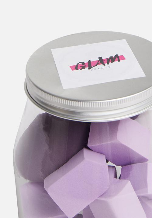 Glam Beauty - 17 Piece Makeup Blender Jar - Purples