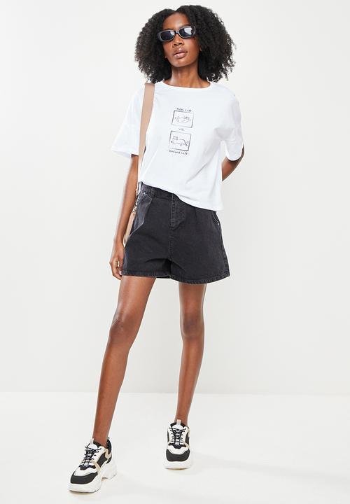 Koton - Print cotton T-shirt - white