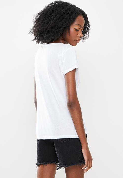 Koton - Scoop neck T-shirt- white