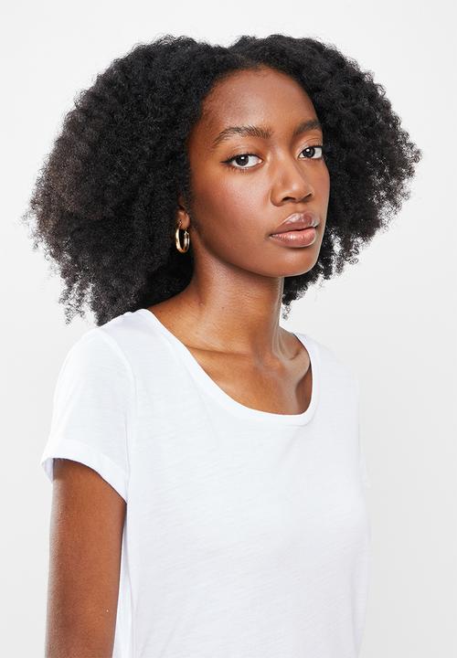 Koton - Scoop neck T-shirt- white