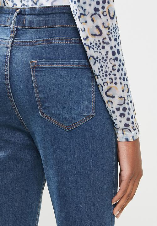 Trendyol - Blue high waist skinny jeans - navy