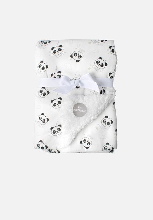 Character Group - Panda sherpa throw - white/grey