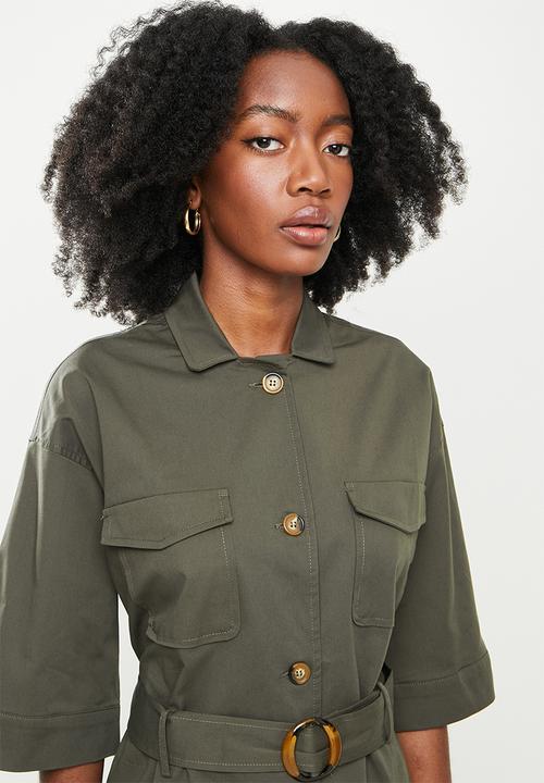 Koton - Belt detailed jacket - green