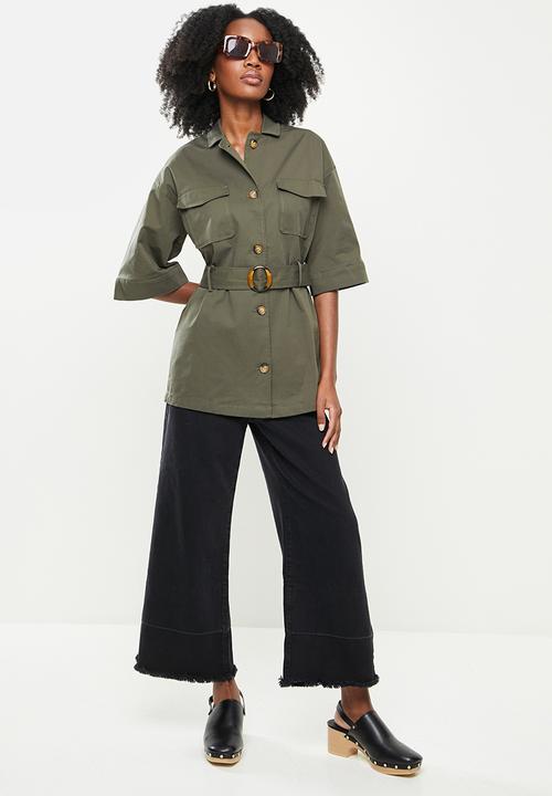 Koton - Belt detailed jacket - green