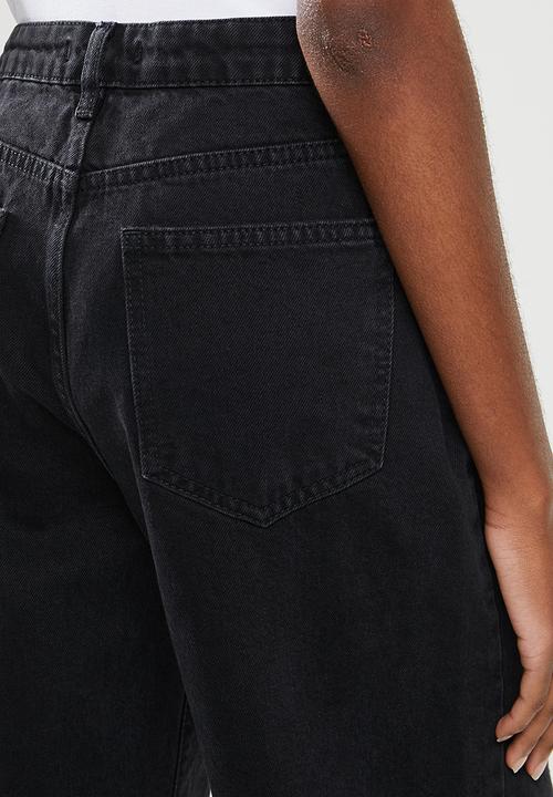 Trendyol - High waist wide leg jeans - black