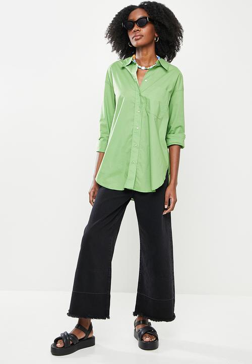 Trendyol - High waist wide leg jeans - black