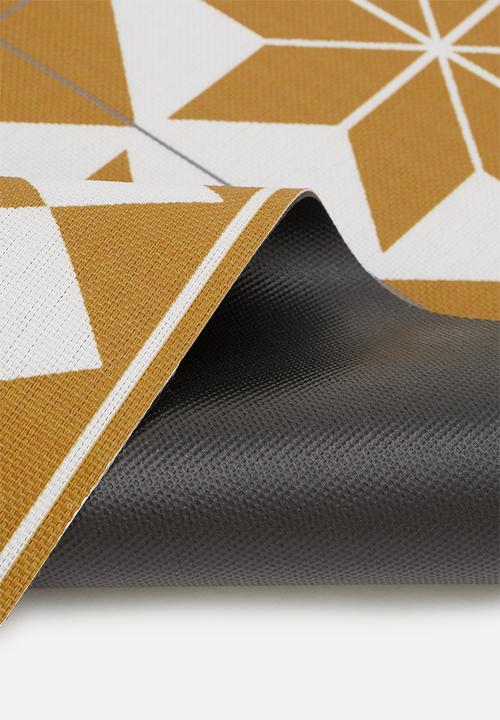 Fotakis - Geo star vinyl balcony runner - yellow