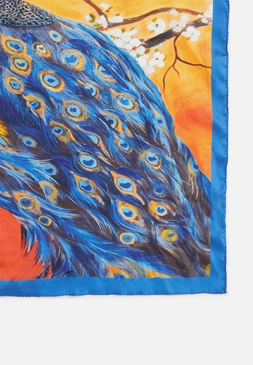 Trendyol - Snake print neck scarf  -  blue