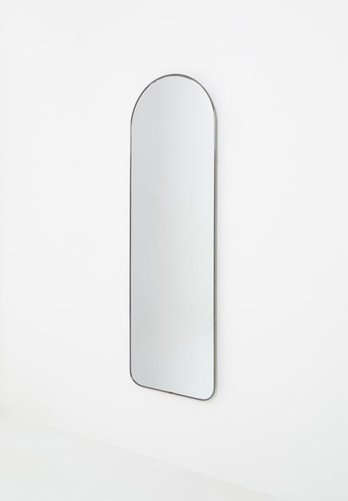 Umbra - Hubba arched leaning mirror - titanium