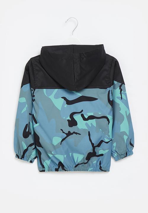 Pop Candy - Boys camo jacket - blue & black 