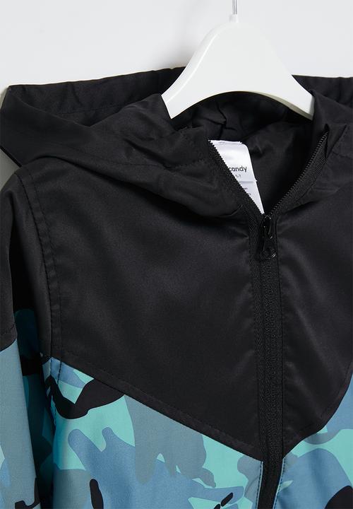 Pop Candy - Boys camo jacket - blue & black 