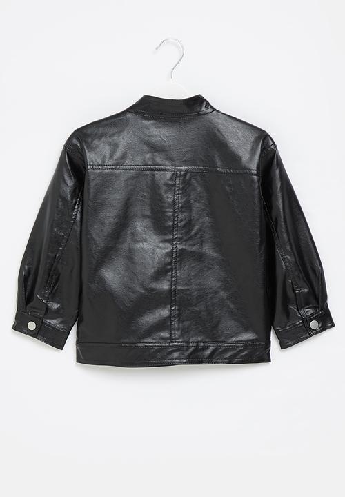 Pop Candy - Girls faux leather jacket - black