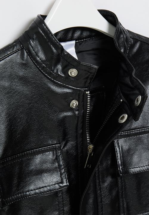 Pop Candy - Girls faux leather jacket - black