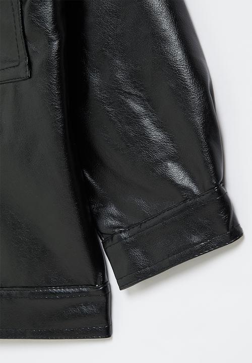 Pop Candy - Girls faux leather jacket - black
