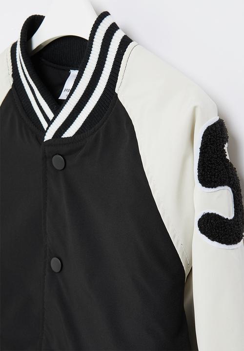 Pop Candy - Girls baseball jacket - black & white