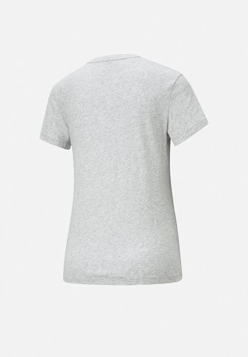 PUMA - Ess logo tee - light gray heather
