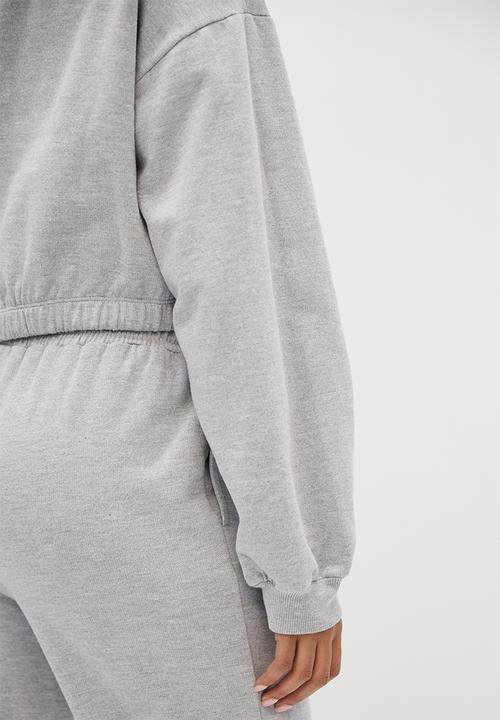Blake - Co ord towelling sweater - grey melange