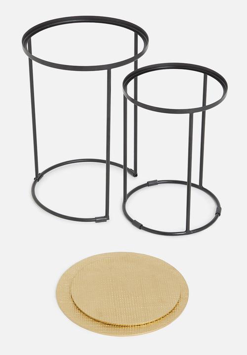 Sixth Floor - Ally nested side tables - black