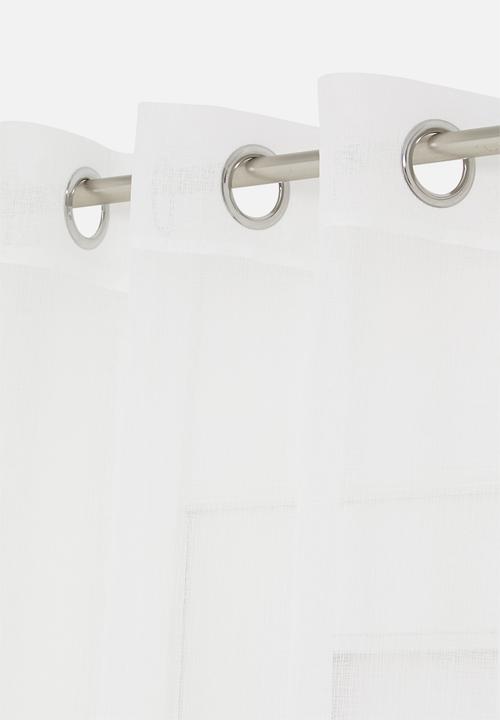 Design Collection - Le jardine eyelet sheer curtain - white