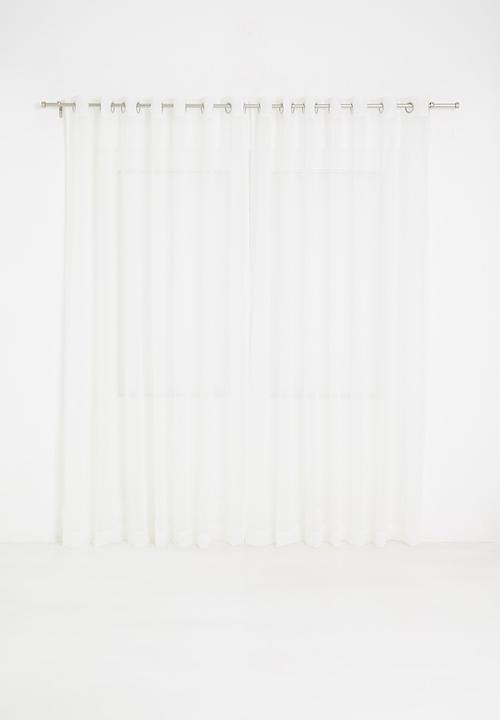 Design Collection - Le jardine eyelet sheer curtain - white