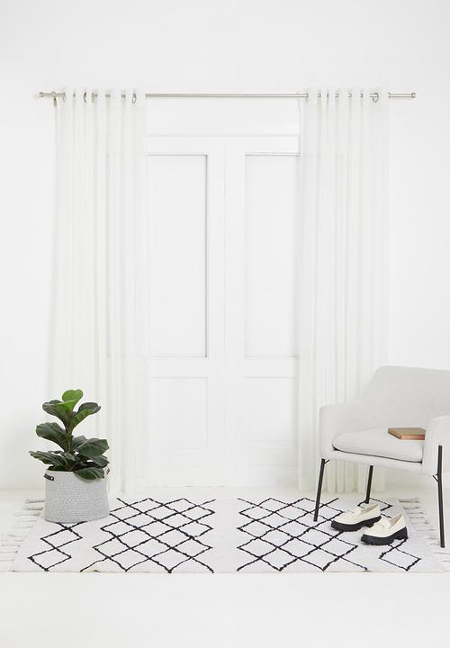 Design Collection - Le jardine eyelet sheer curtain - white