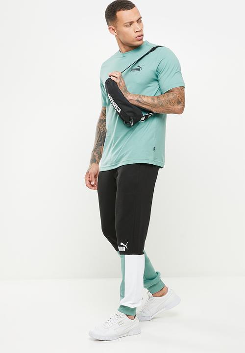 PUMA - Ess+ block sweatpants tr - mineral blue