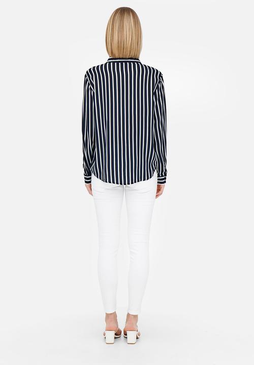 Jacqueline de Yong - Zoe life long sleeve shirt - sky captain