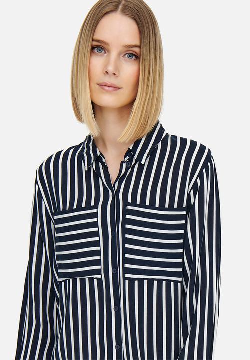 Jacqueline de Yong - Zoe life long sleeve shirt - sky captain