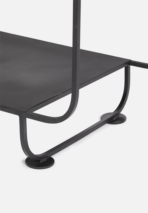 Sixth Floor - Nova 4 shelf metal cabinet - black