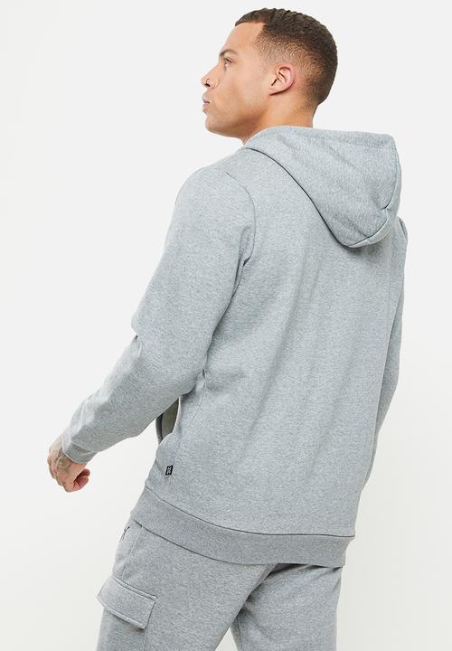 PUMA - Ess small logo fz hoodie fl - medium grey heather