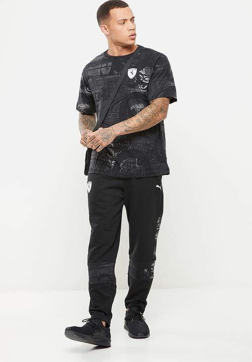 PUMA - Ferrari race aop sweat pants - puma black