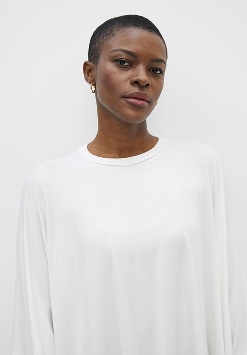 edit - Knit batwing top - milk