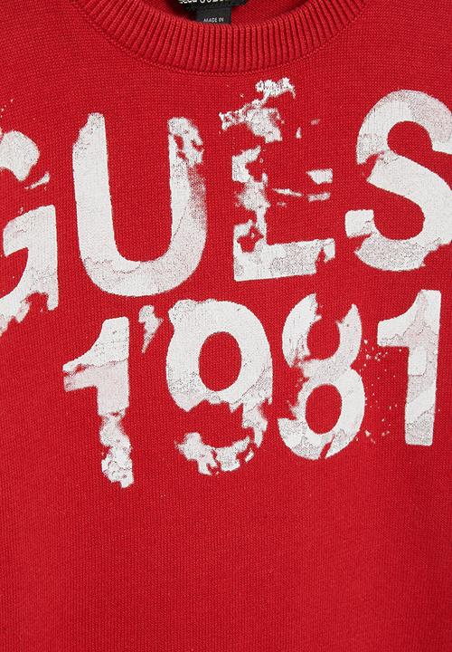 GUESS - Kds long sleeve sweater - red