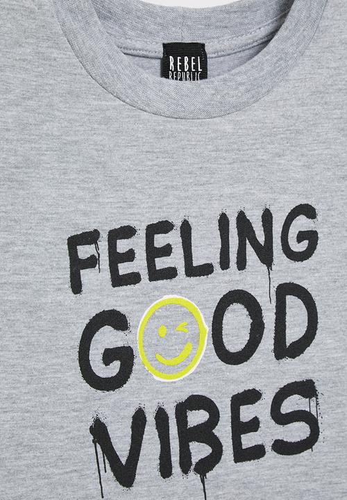 Rebel Republic - Graphic tee - grey melange