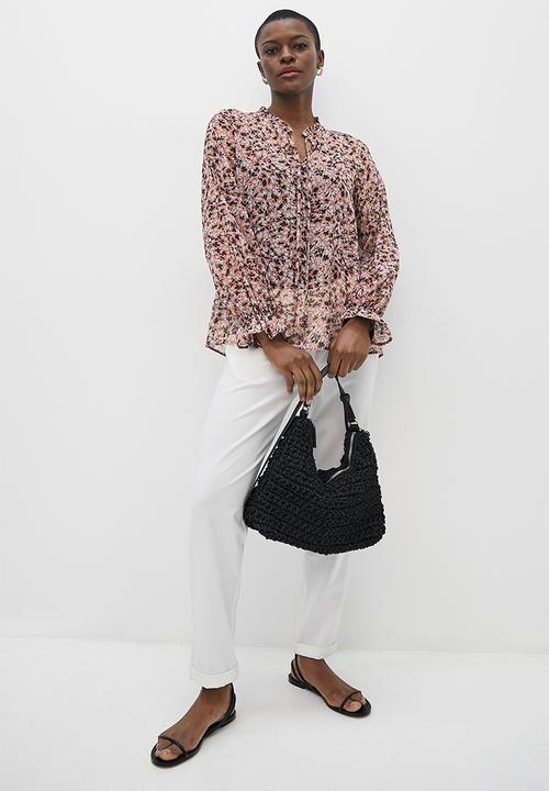edit - Chiffon Piecrust collar blouse - wild flower ditsy