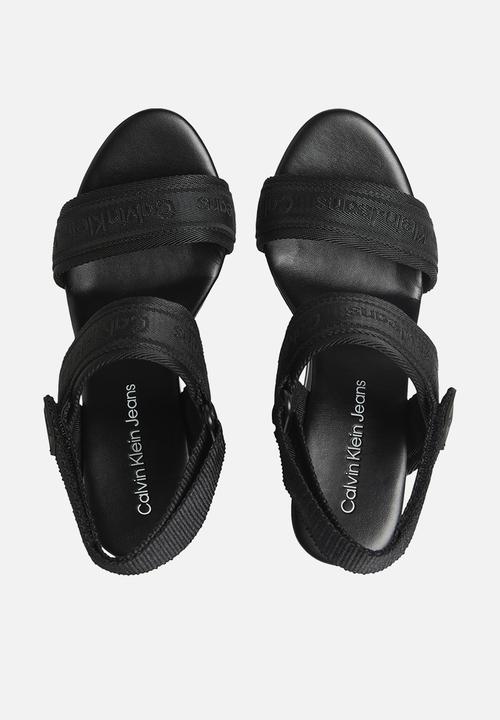 Calvin Klein - Wedge sandal sling pes - black