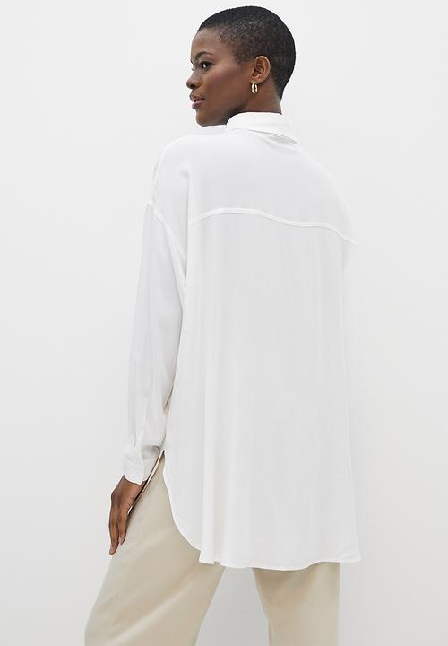 edit - Longline swing hem shirt - milk