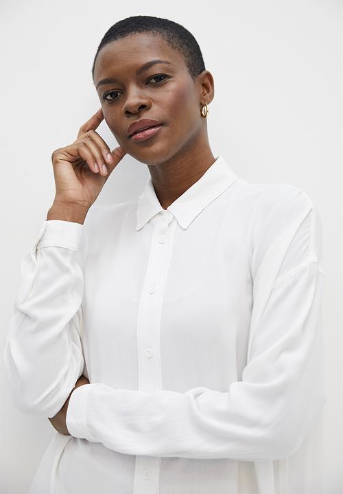 edit - Longline swing hem shirt - milk