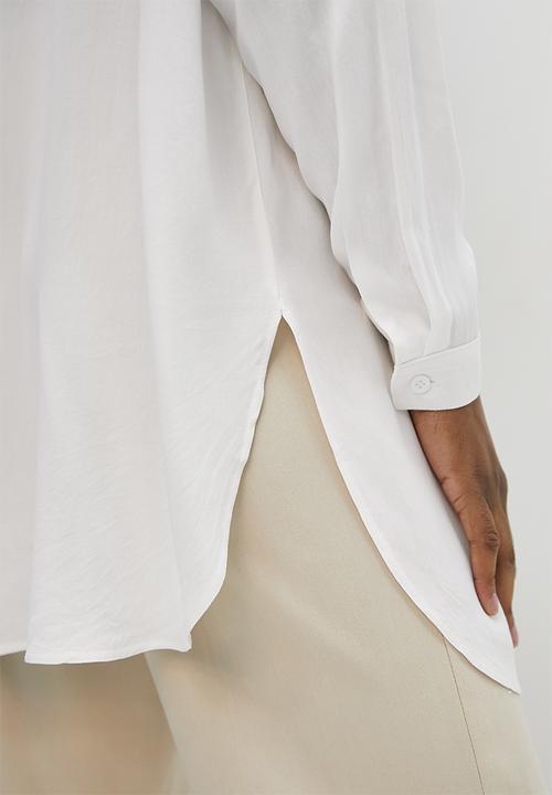 edit - Longline swing hem shirt - milk