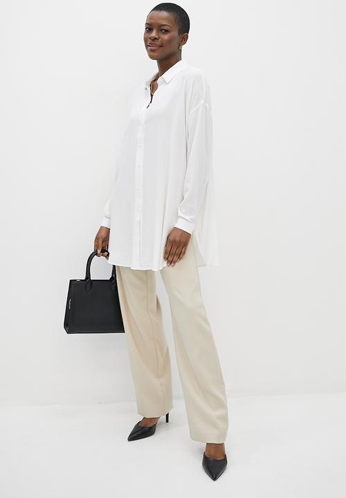 edit - Longline swing hem shirt - milk