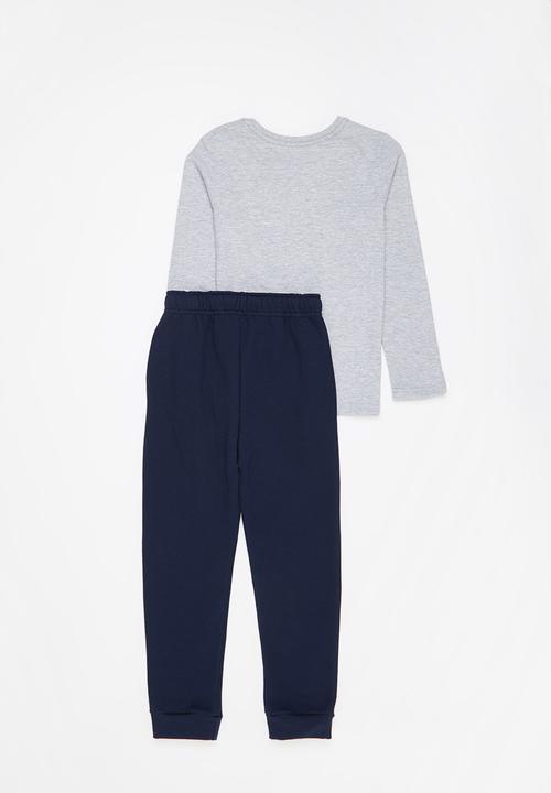 Pop Candy - Tee & jogger set - grey & navy
