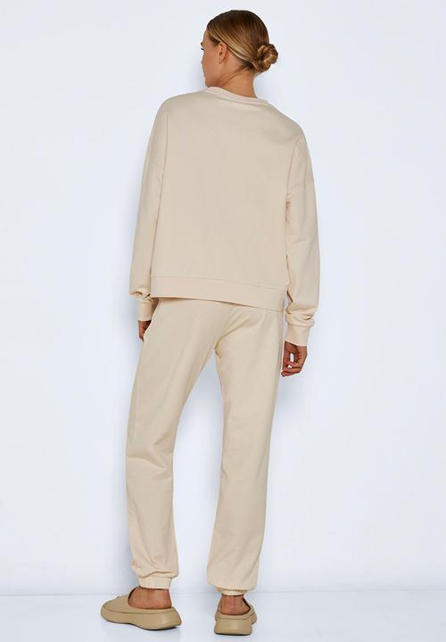 Noisy May - Ariel long sleeve license sweat - pearled ivory