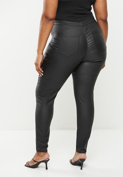 Missguided - Plus vice highwaist coated skinny jeans - black