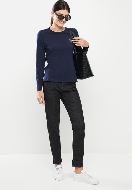 POLO - Woman boyfriend jean - black