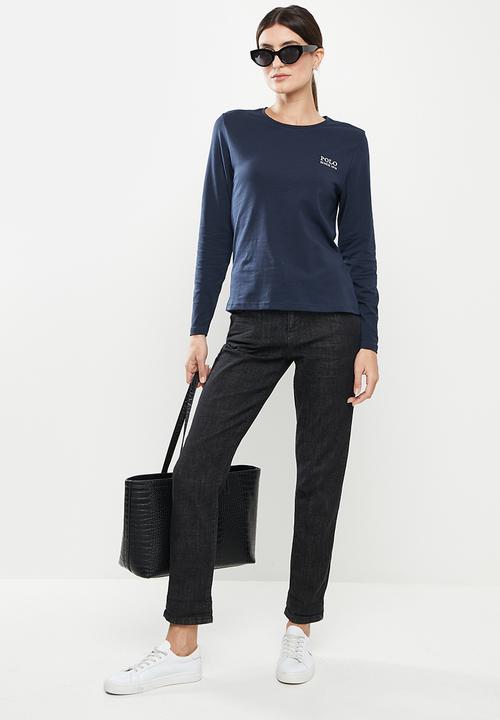 POLO - Women long sleeve logo tee - navy