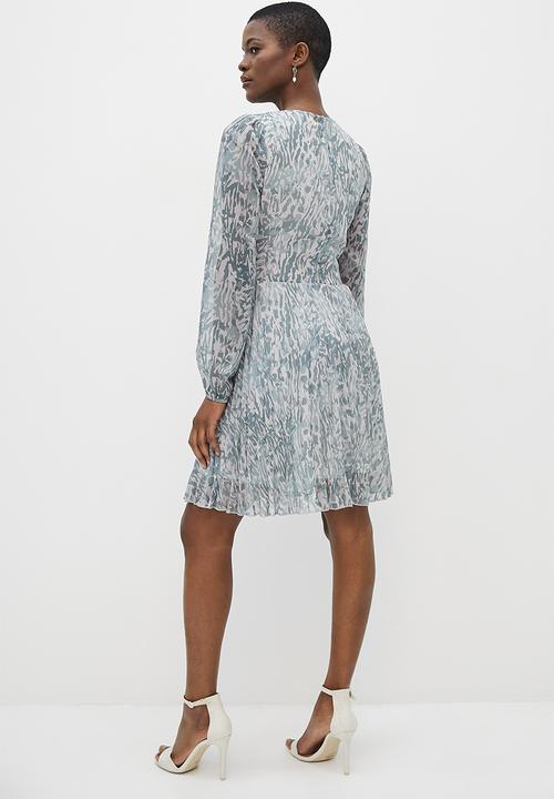 MILLA - Fit and flare pleated mini dress - abstract tiger